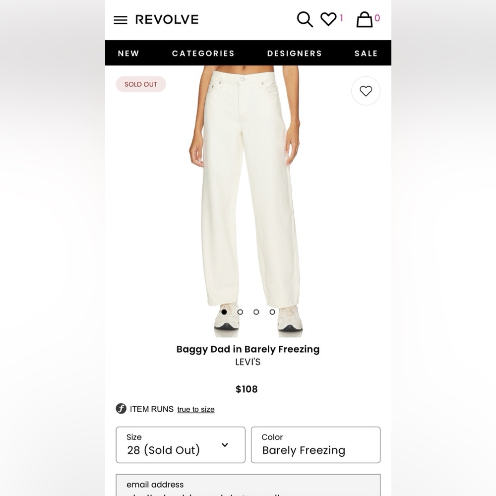 Levi’s Baggy Dad Jean in Barley Freezing
